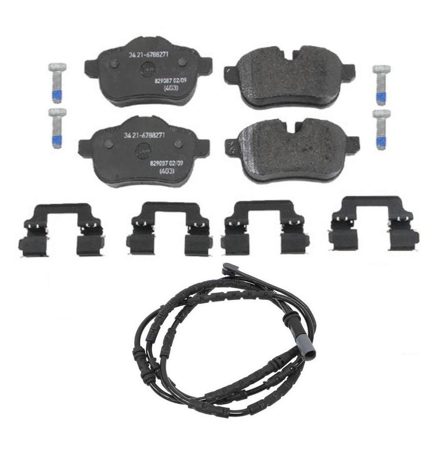 BMW Disc Brake Pad Set - Rear (w/ Sensor)